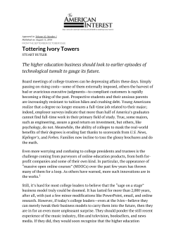 Tottering Ivory Towers