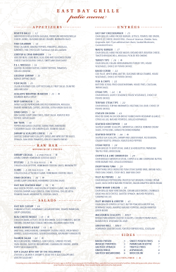 patio menu - East Bay Grille