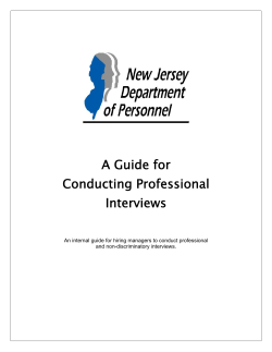 A Guide for Conducting Professional Interviews