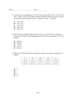 CHEM 101 2nd Major (Term 151)