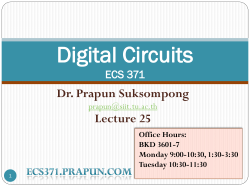 Handout for Lecture 25