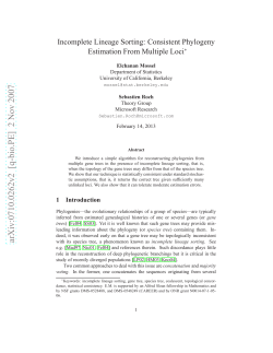 Incomplete Lineage Sorting: Consistent Phylogeny Estimation From