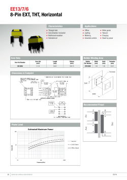 EE13/7/6 8-Pin EXT, THT, Horizontal