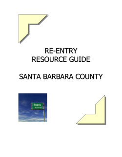 Re-Entry Resource Guide - County of Santa Barbara