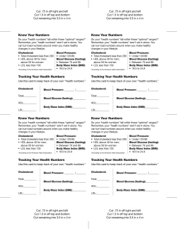 Tracking Your Health Numbers Know Your