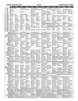 SUNDAY MORNING GRID 9/18/16 LATIMES.COM/TV TIMES