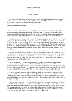 History of Bradford Booklet