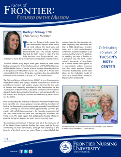 Focused on the Mission - Frontier Nursing University