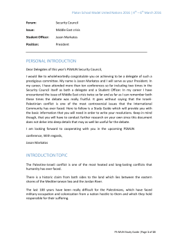 Situation in the Middle East - PS-MUN