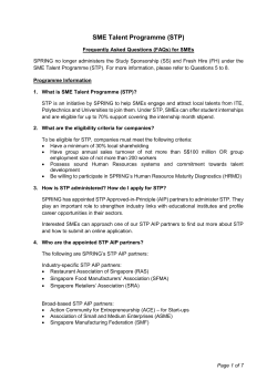 SME Talent Programme (STP)
