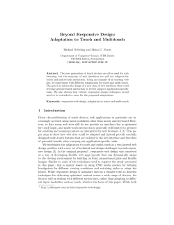 Beyond Responsive Design: Adaptation to Touch and Multitouch
