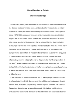 Racial Fascism in Britain Steven Woodbridge