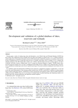 Development and validation of a global database of lakes