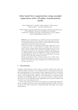 Atlas based liver segmentation using nonrigid registration with a B
