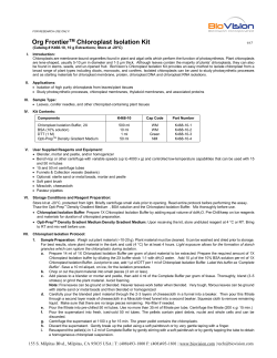 Org FrontierTM Chloroplast Isolation Kit