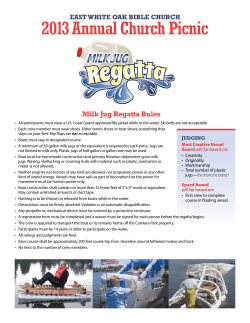 Milk Jug Regatta Rules