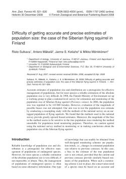 Difficulty of getting accurate and precise estimates of population size