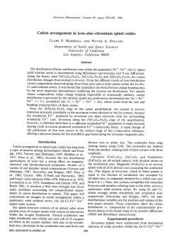 Cation arrangement in iron-zinc