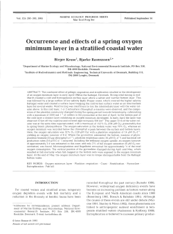 Occurrence and effects of a spring oxygen minimum layer in a