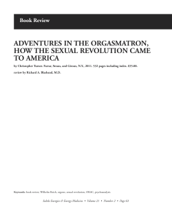 ADVENTURES IN THE ORGASMATRON, HOW THE SEXUAL