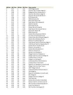 AM Bus AM Time PM Bus PM Time Stop Location 3 8:47 3 3:45
