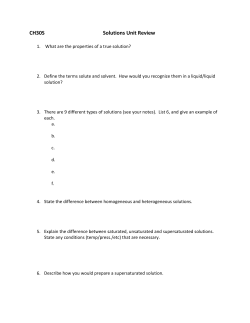 CH30S Solutions Unit Review