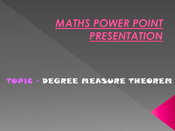 degree measure theorem - Kendriya Vidyalaya No 1 AFS,Jodhpur