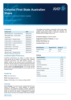 Colonial First State Australian Share