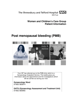 Postmenopausal Bleeding - Shrewsbury and Telford Hospital NHS