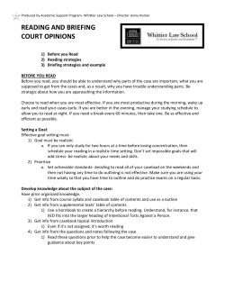 reading and briefing court opinions