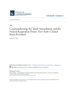 Commandeering, the Tenth Amendment, and the Federal