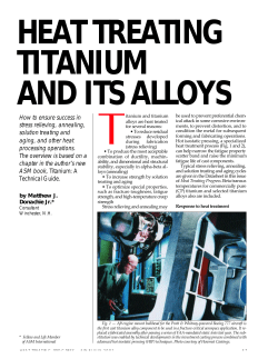 heat treating titanium and its alloys