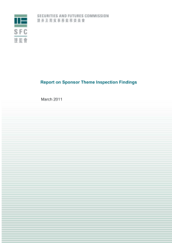 Report on Sponsor Theme Inspection Findings