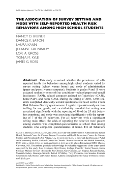 the association of survey setting and mode with