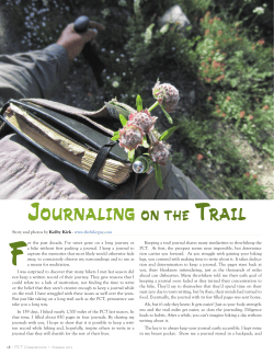 Journaling on the trail