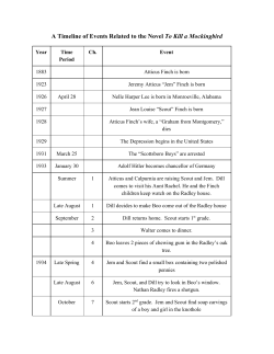 A Timeline of Events Related to the Novel ​To Kill a Mockingbird