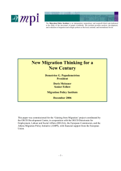 New Migration Thinking for a New Century