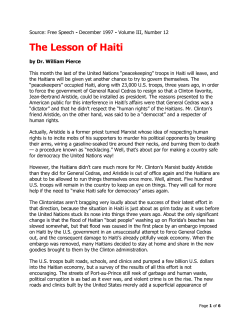 The Lesson of Haiti
