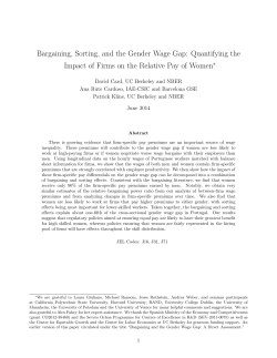 Bargaining, Sorting, and the Gender Wage Gap