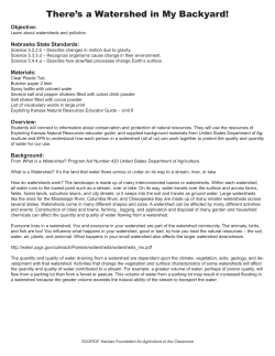 There`s a Watershed in My Backyard!