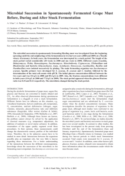 Microbial Succession in Spontaneously Fermented Grape Must