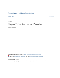 Chapter 9: Criminal Law and Procedure