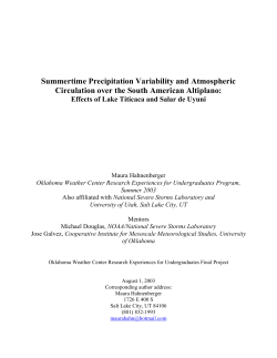 Summertime Precipitation Variability and Atmospheric Circulation