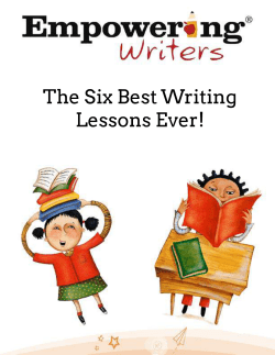 The Six Best Writing Lessons Ever!