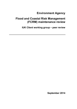 Flood and Coastal Risk Management (FCRM) maintenance review