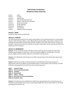 Staff Senate Constitution Henderson State University
