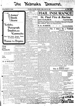 22) May 31, 1901 - Wayne Newspapers Online