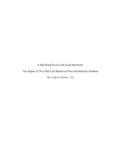 The Impact of No Child Left Behind
