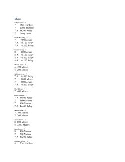 7 75m Hurdles 7 200m Hurdles 7-A 4x200 Relay 7 Long
