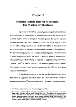 Chapter 2 Modern Islamic Reform Movement: The